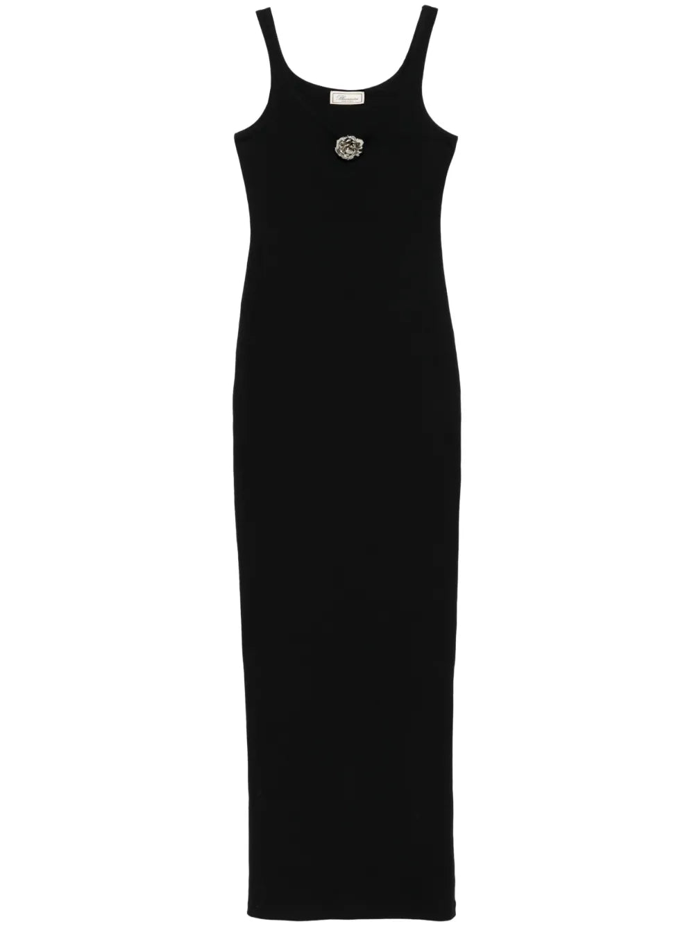 Blumarine  floral-brooch maxi dress