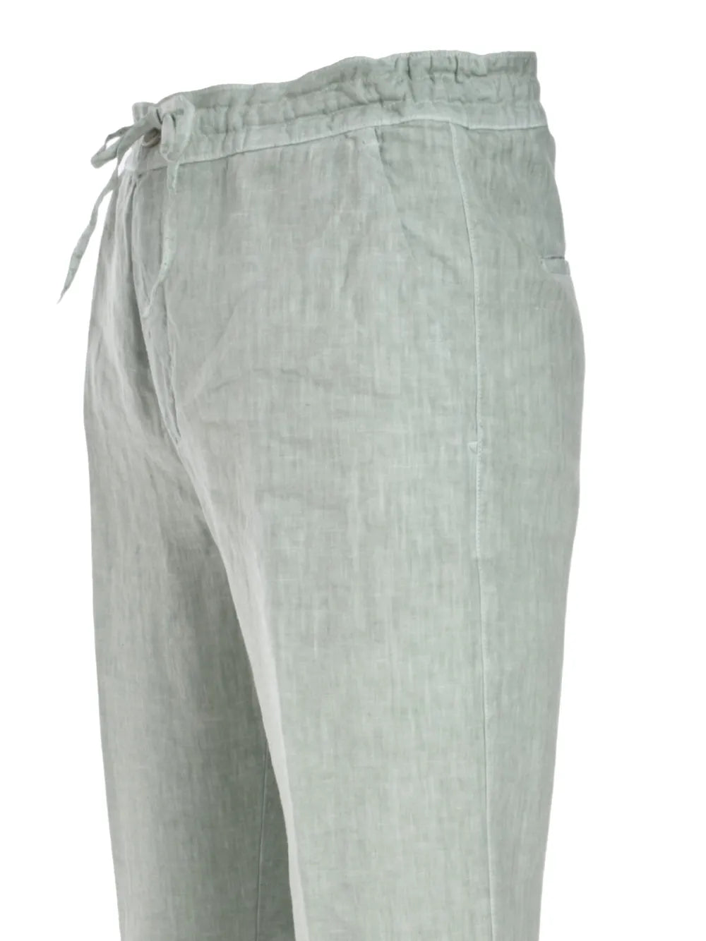 120% Lino drawstring-waist trousers