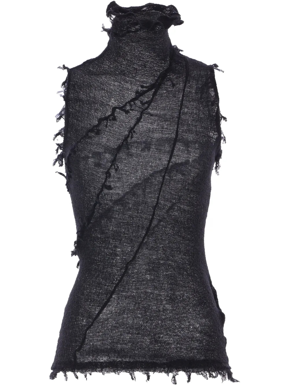 YEHUAFAN  knitted sleeveless  t-shirt