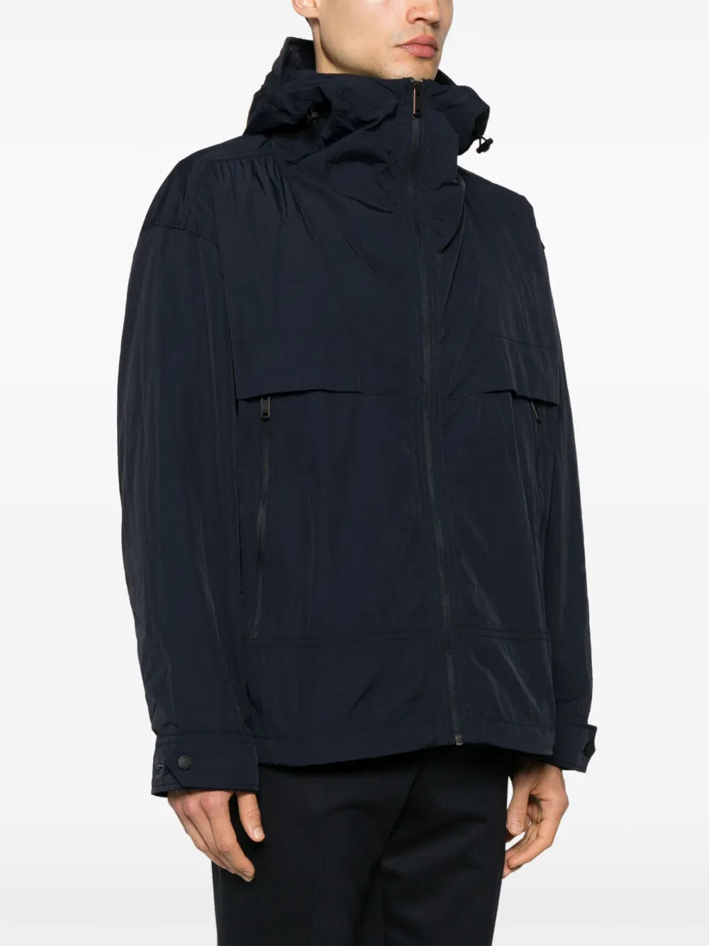 BOSS  logo-patch lightweight jacket