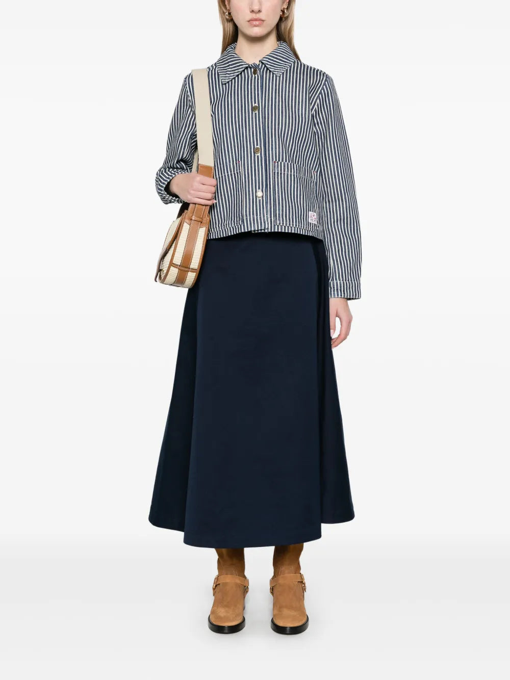 Add  A-line midi skirt