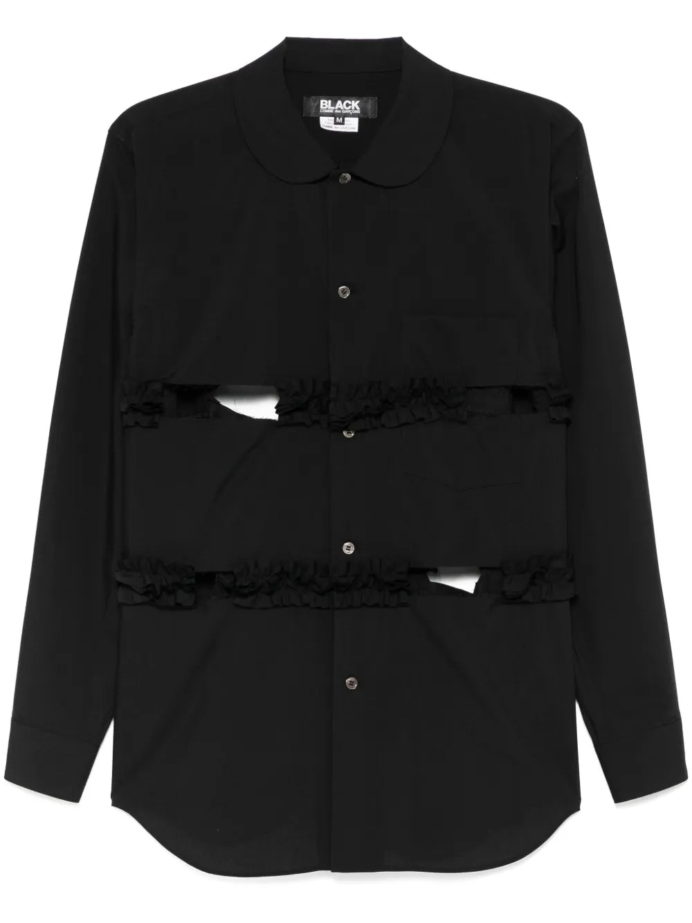 Black Comme Des Garçons  ruffle-trim shirt