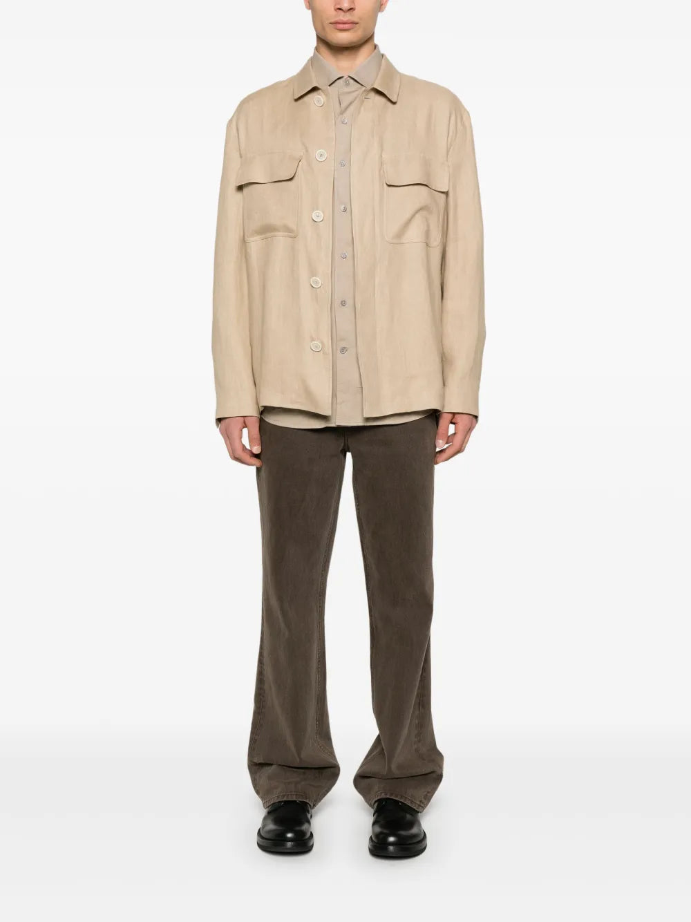 Zegna  spread-collar shirt