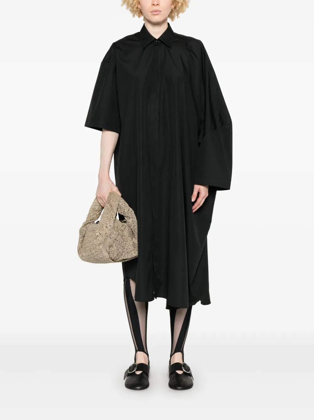ALAINPAUL  extended shirt midi dress