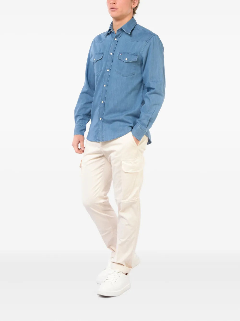 White Sand  cargo-pocket trousers