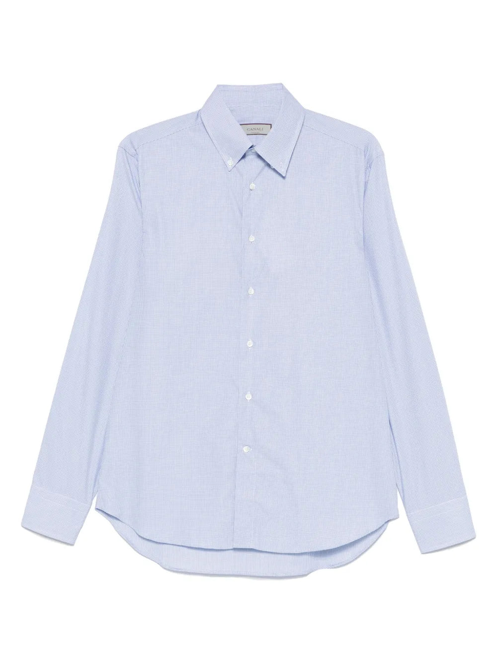 Canali  mini check-pattern shirt