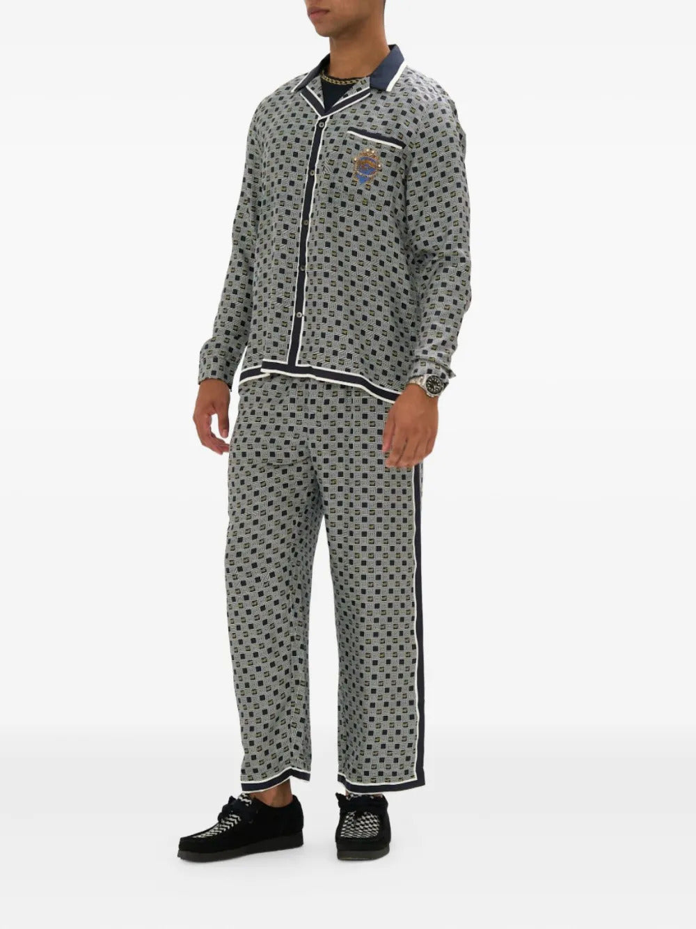 Camilla  long-sleeve pattern shirt