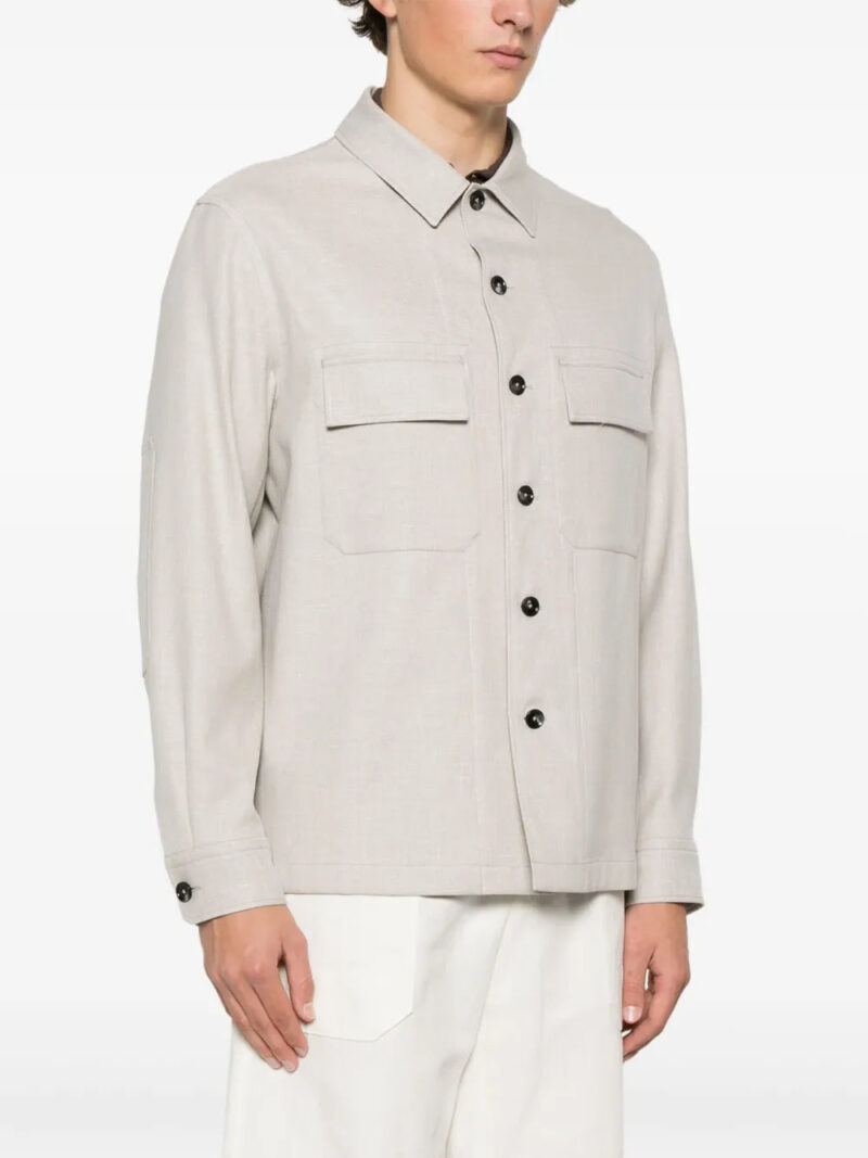 Zegna  cut-away-collar shirt