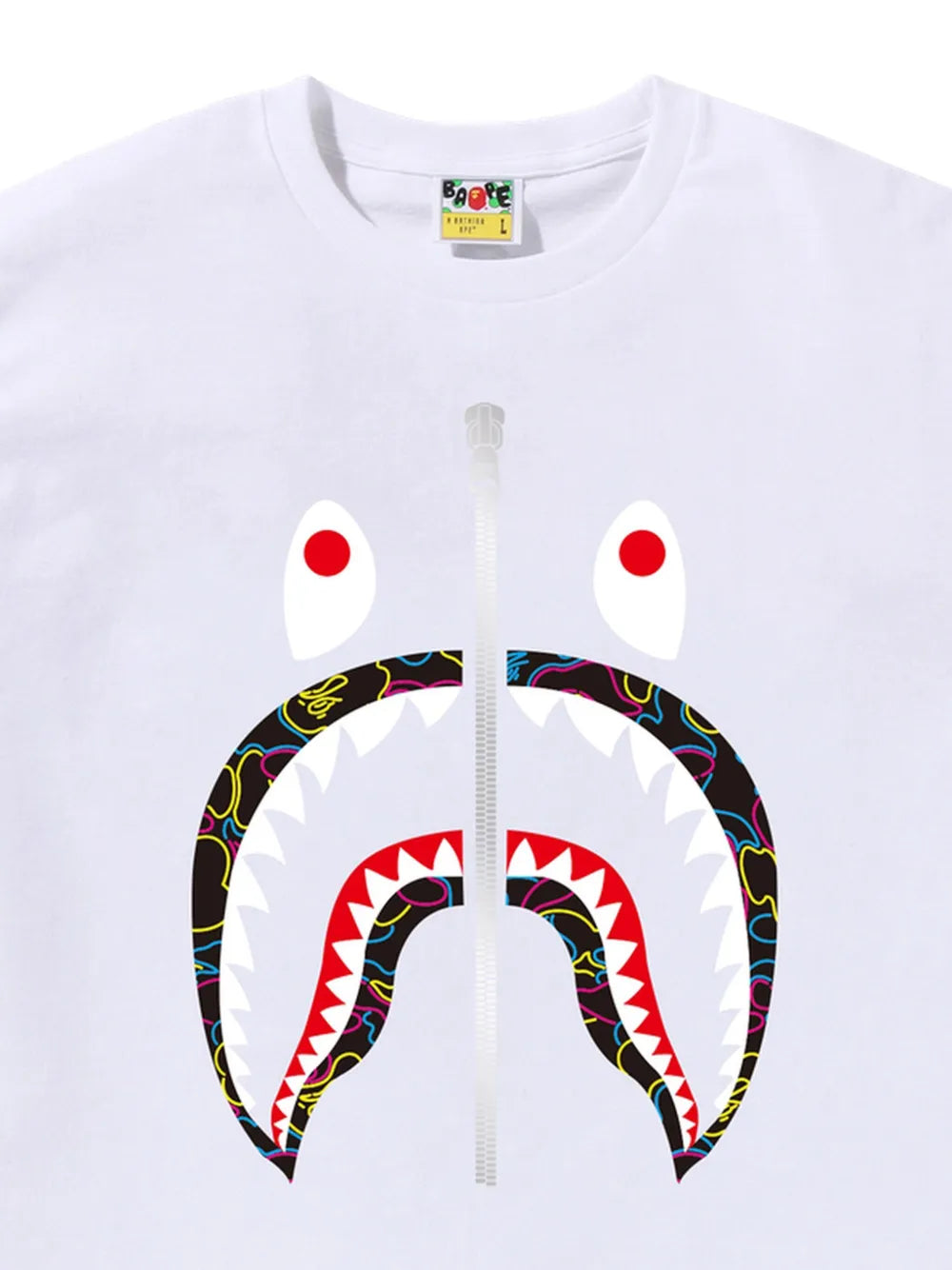 A BATHING APE®  shark-print T-shirt