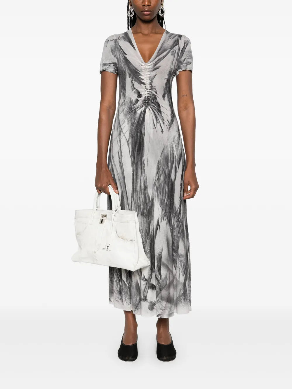 Avant Toi graphic-print midi dress