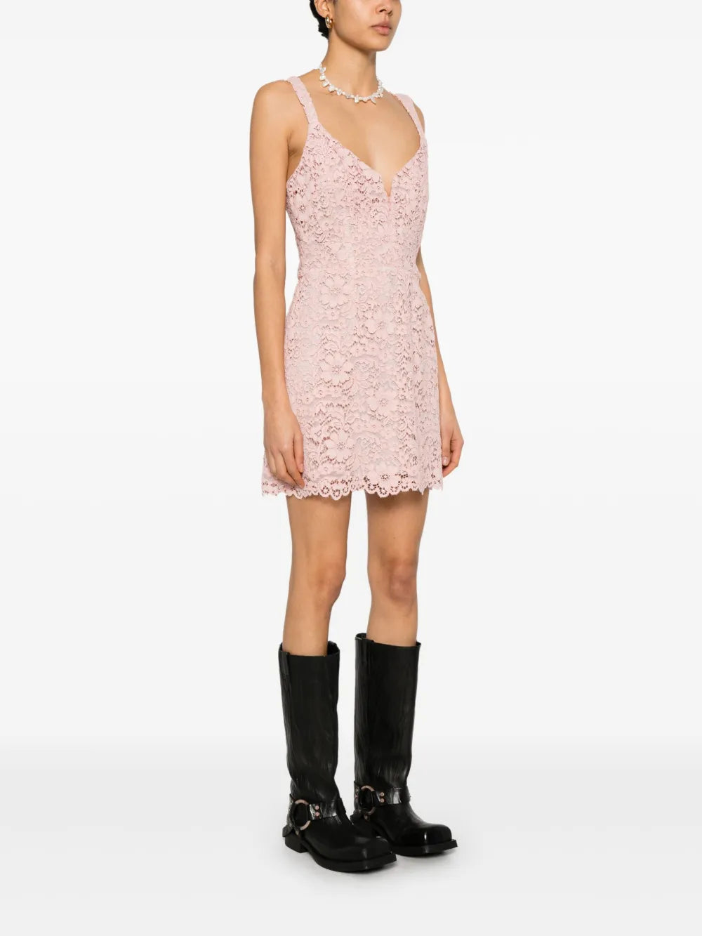 A Paper Kid corded-lace mini dress