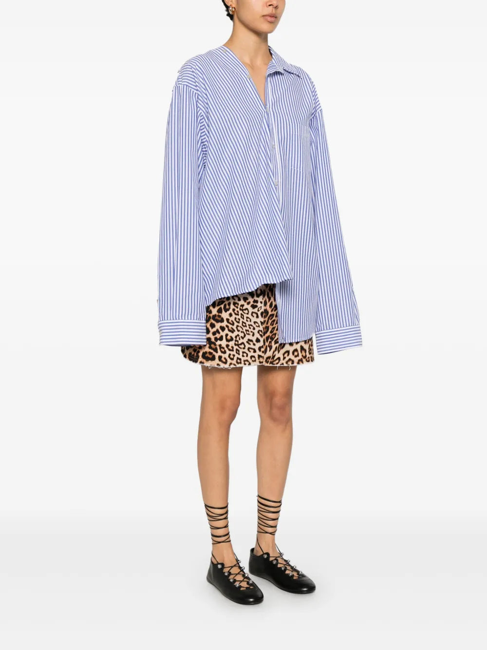 A Paper Kid  candy-striped shirt