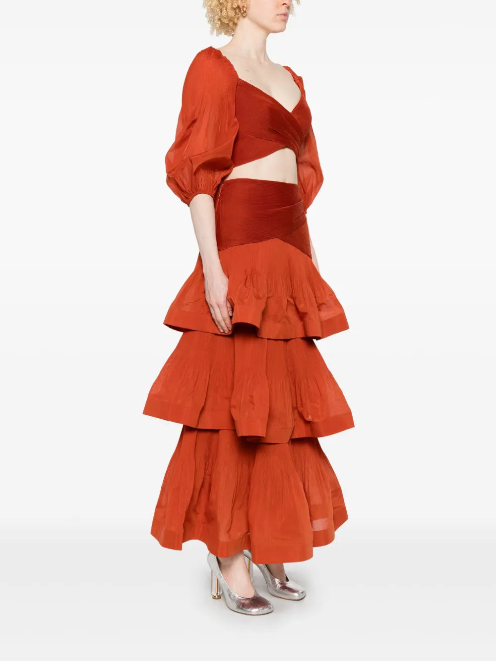 ZIMMERMANN  tiered pleated maxi skirt