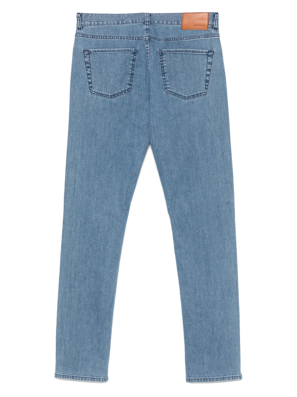 Canali logo-patch jeans