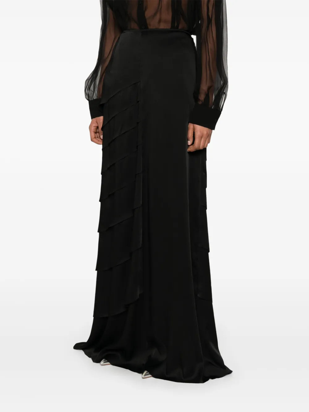 Alberta Ferretti satin maxi skirt