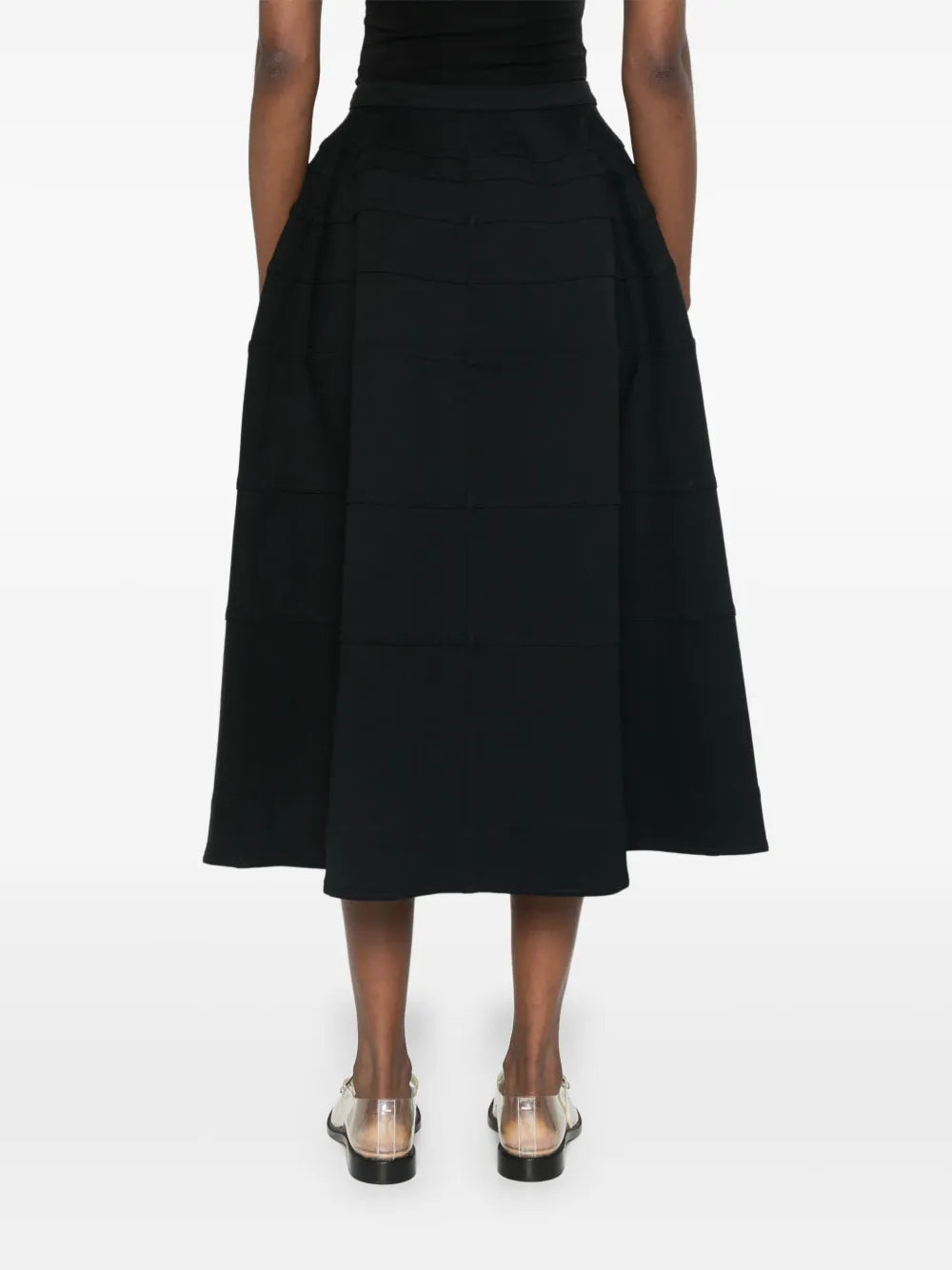 Aganovich panelled midi skirt
