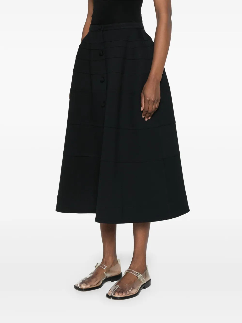 Aganovich panelled midi skirt