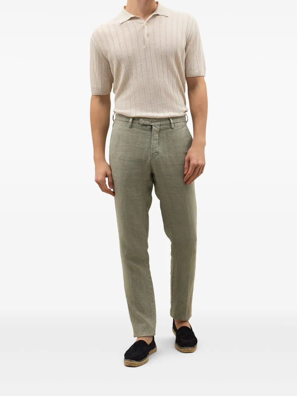 Boglioli  linen chino trousers