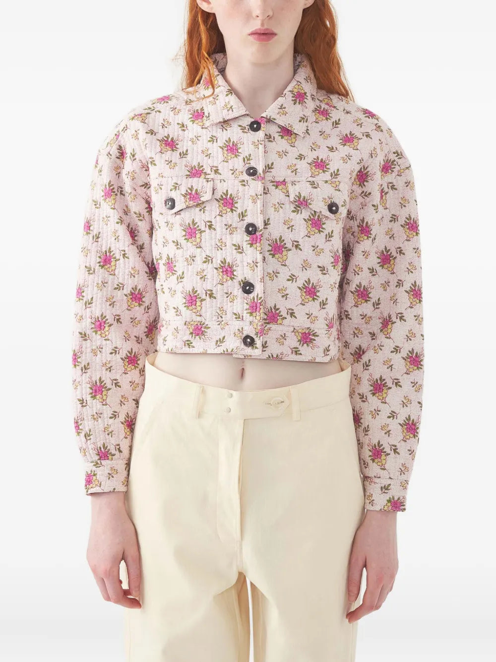 Antik Batik  floral-print quilted jacket