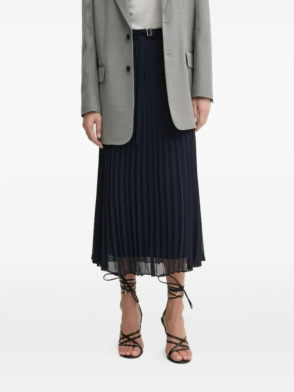 BOSS  pleated belted midi skirt