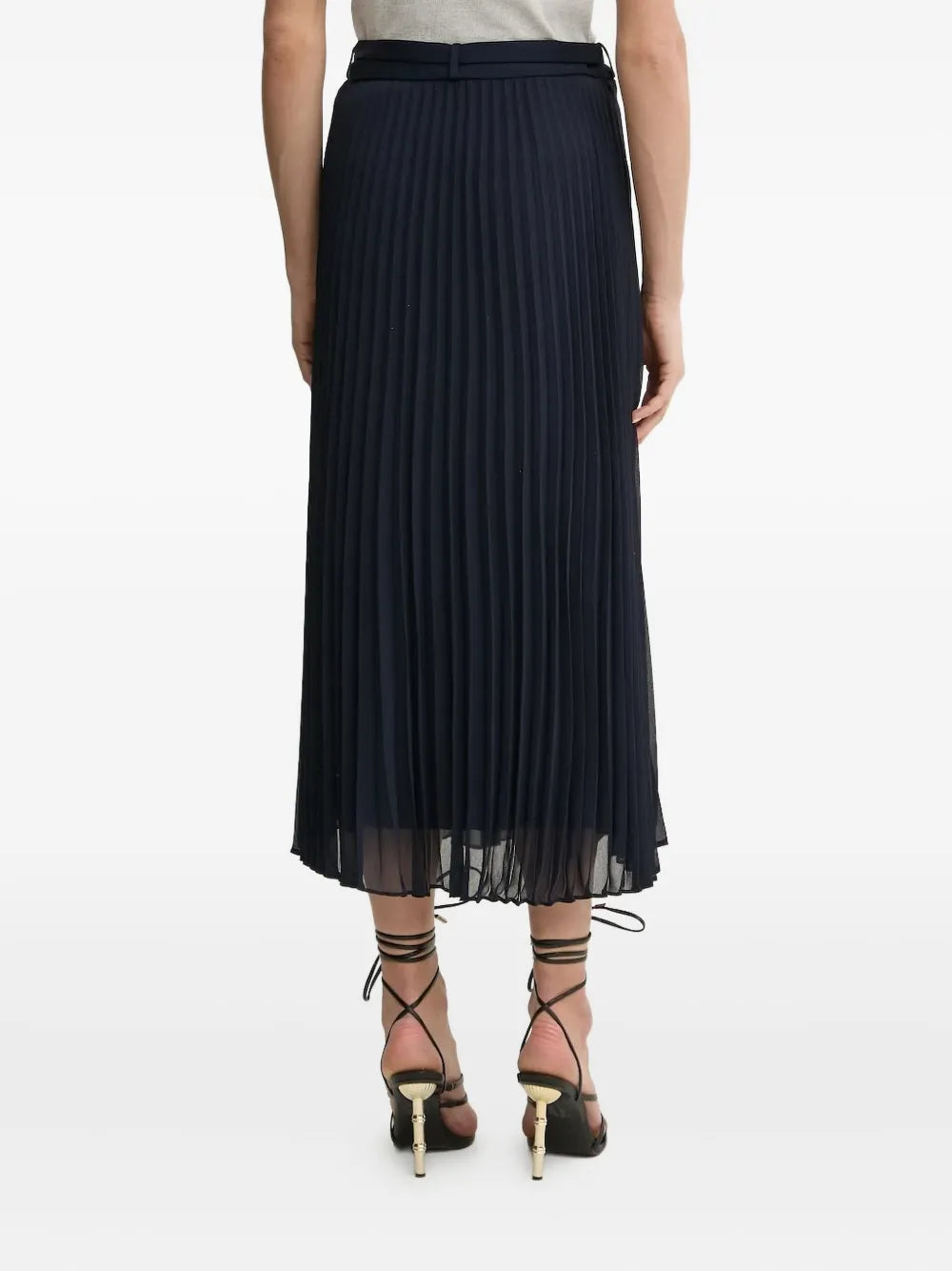 BOSS  pleated belted midi skirt