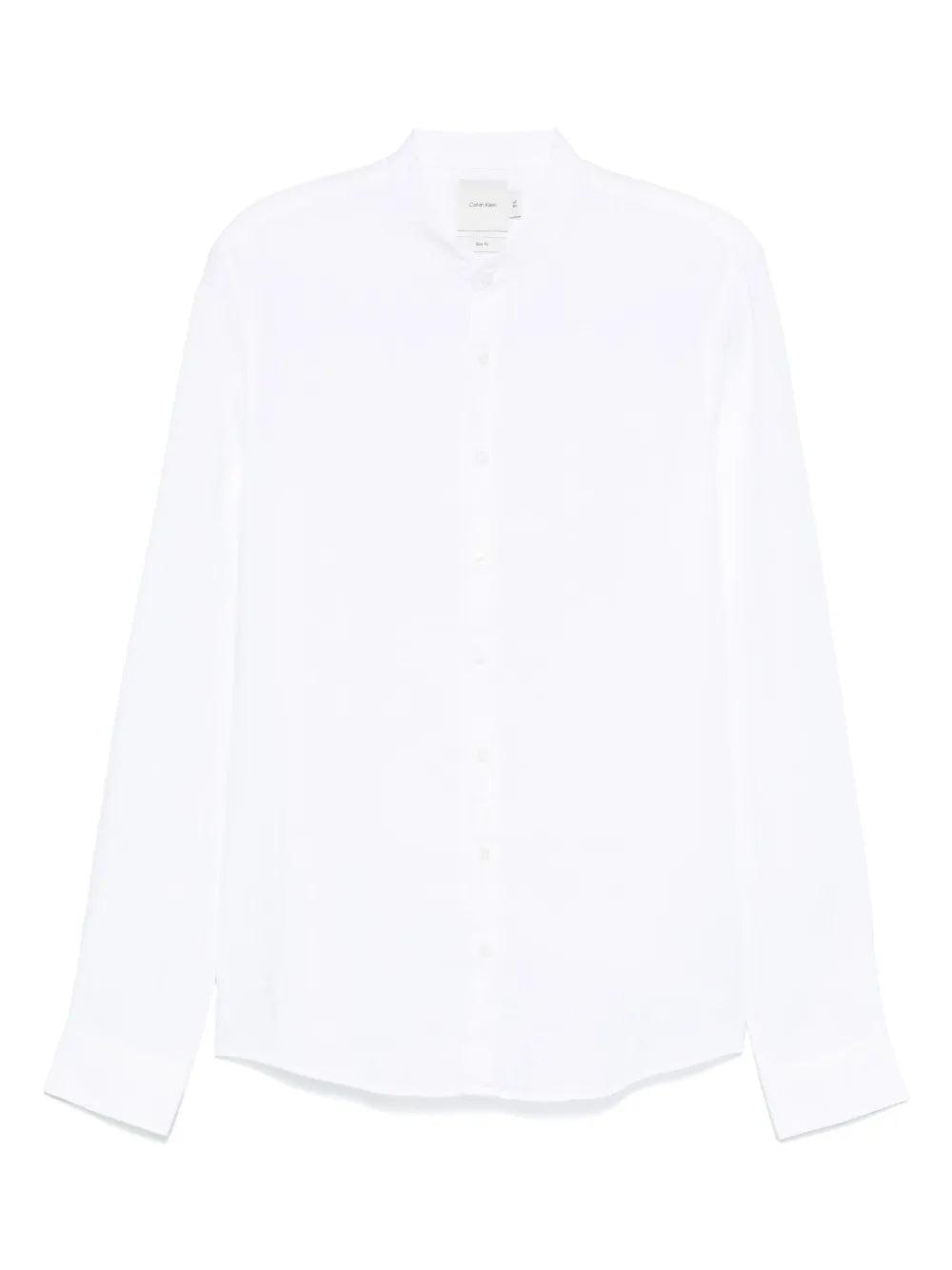 Calvin Klein  linen stand-up-collar shirt