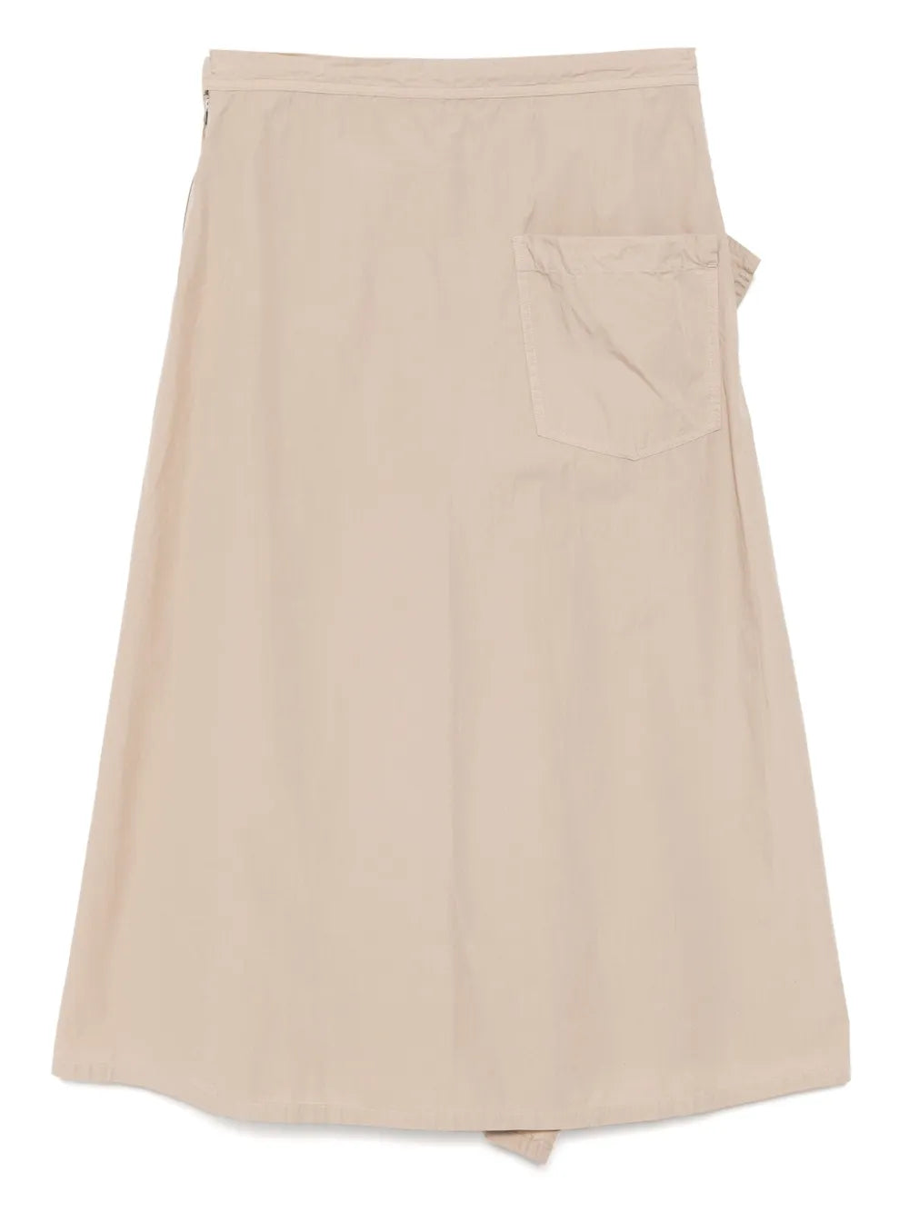 Y's  garment dyeing front triangle stitch skirt