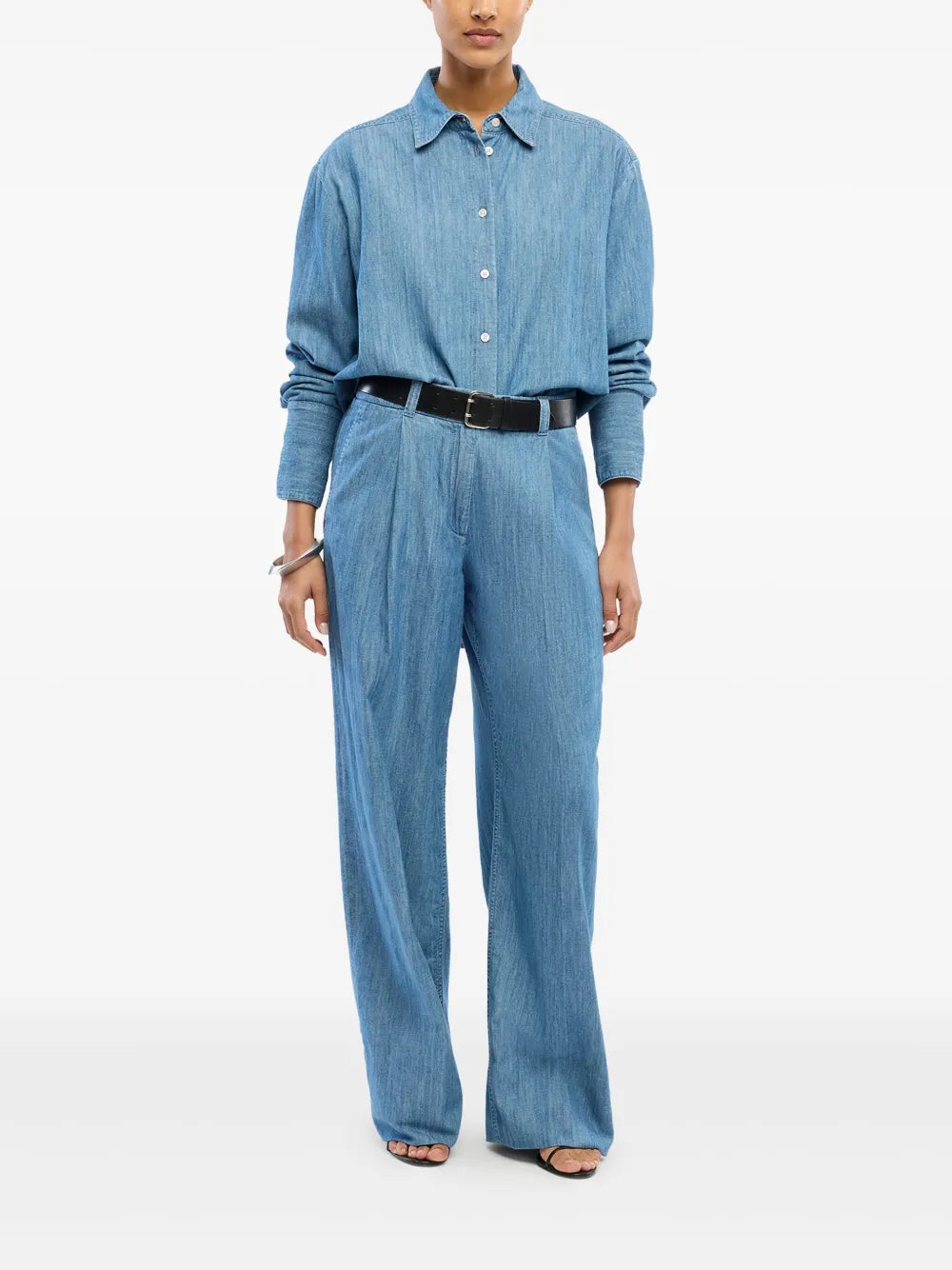 Another Tomorrow chambray shirt - Image 2