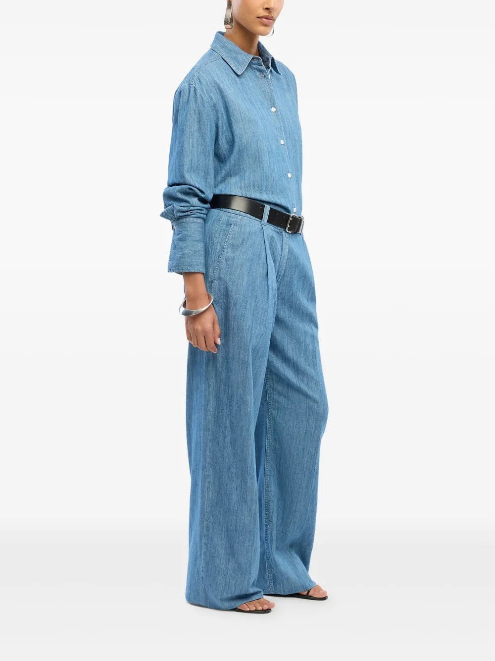 Another Tomorrow chambray shirt - Image 4