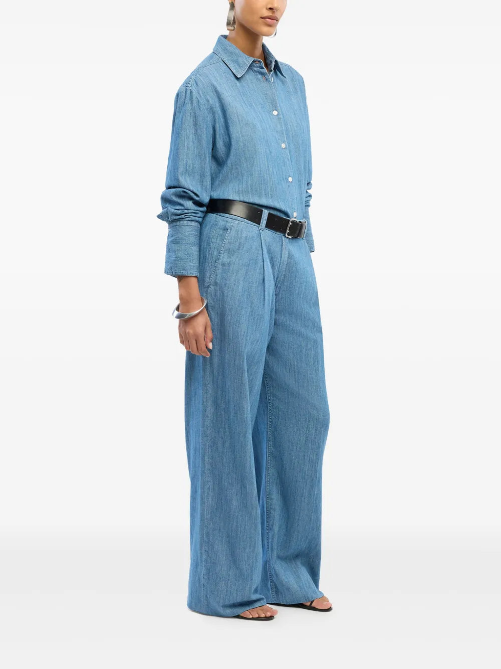Another Tomorrow chambray shirt - Image 3