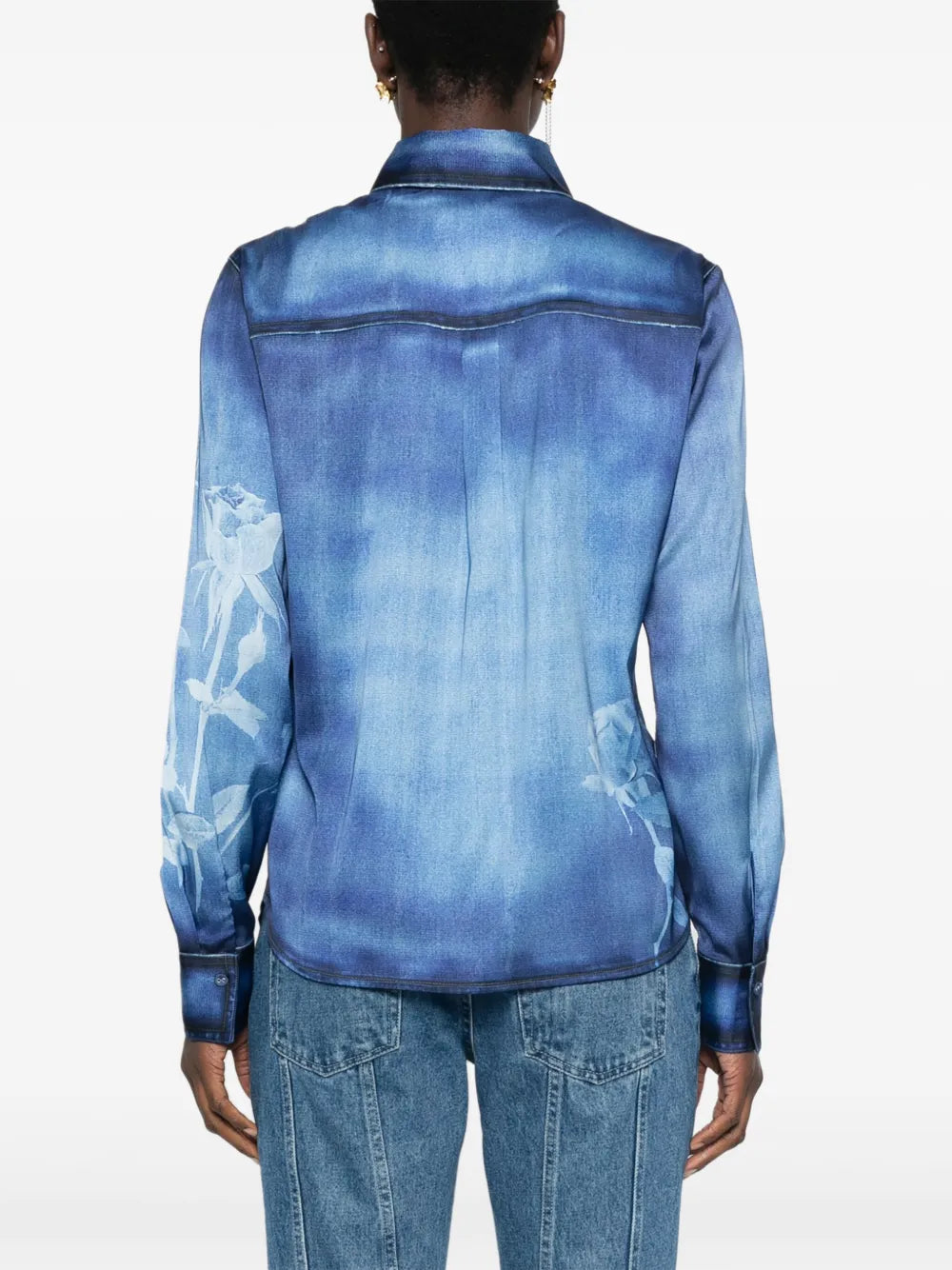 Blugirl denim-print shirt