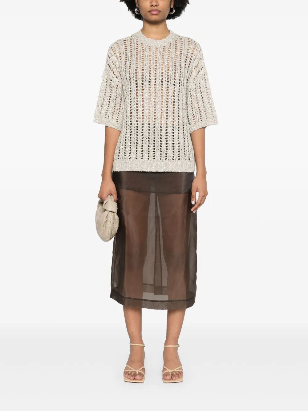 Brunello Cucinelli  sequin-embellished T-shirt