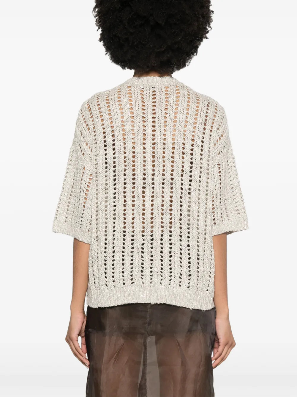 Brunello Cucinelli  sequin-embellished T-shirt