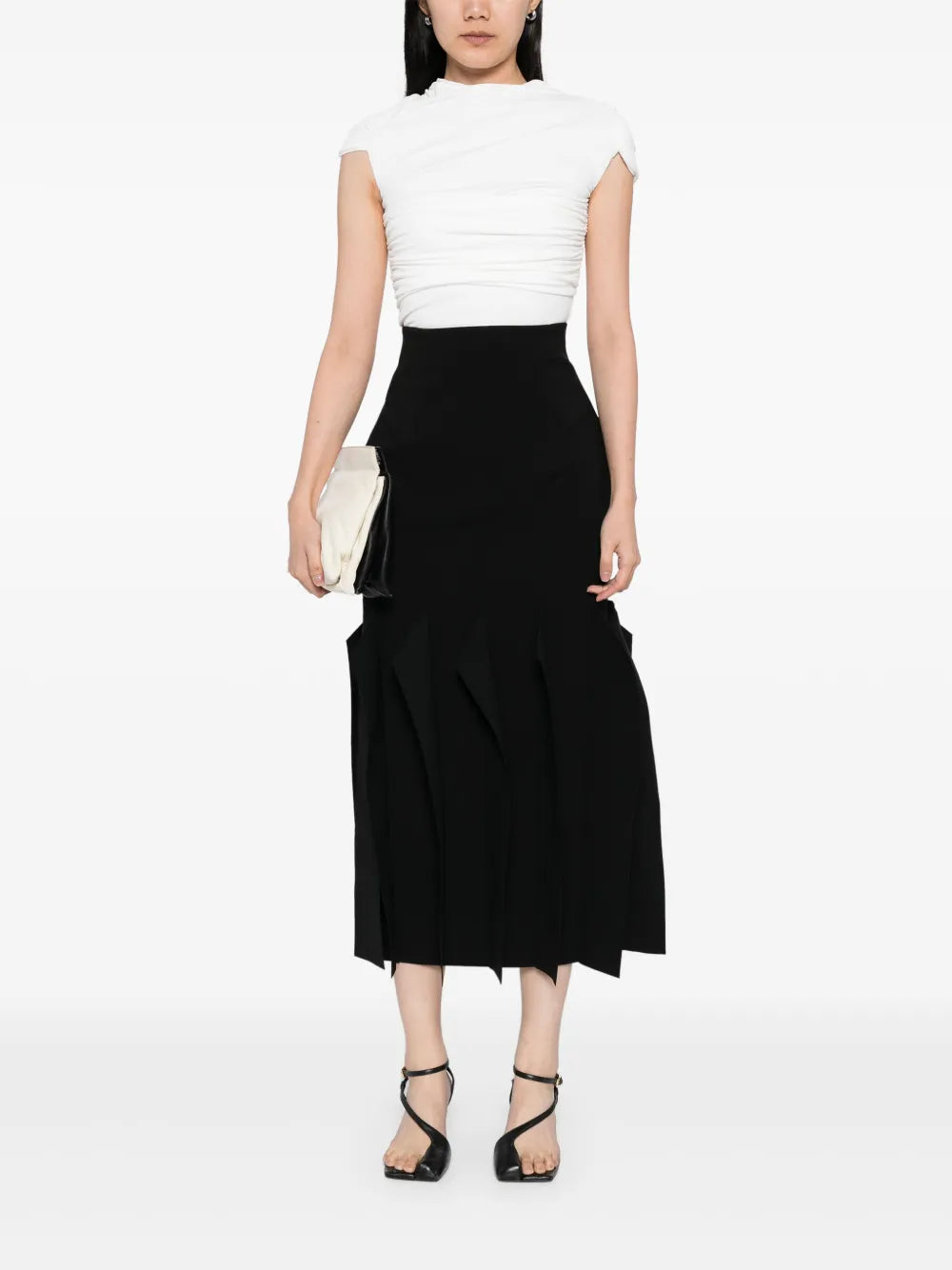 A.W.A.K.E. Mode  hem-panel midi skirt