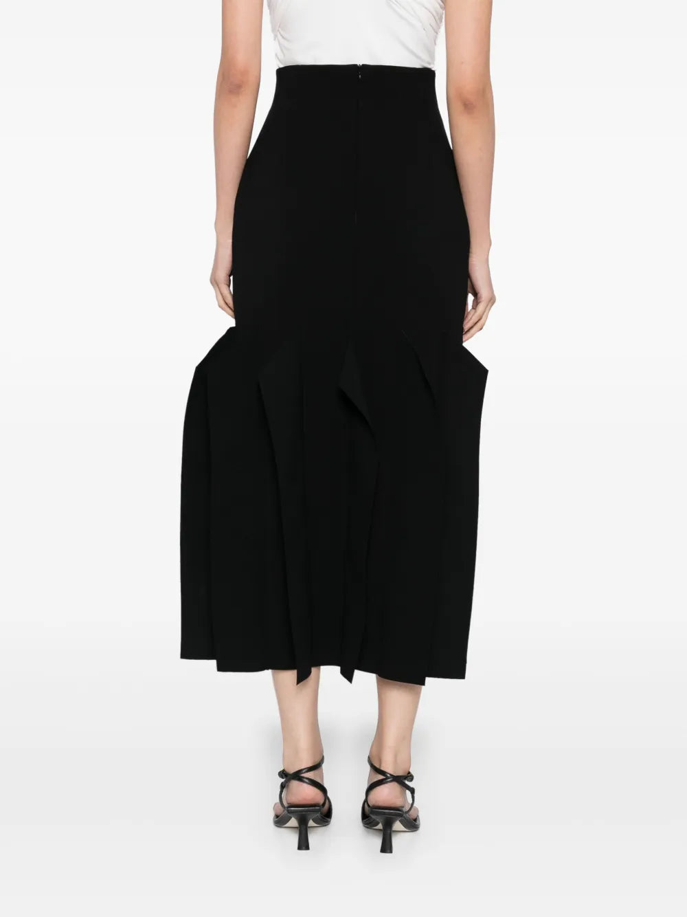 A.W.A.K.E. Mode  hem-panel midi skirt