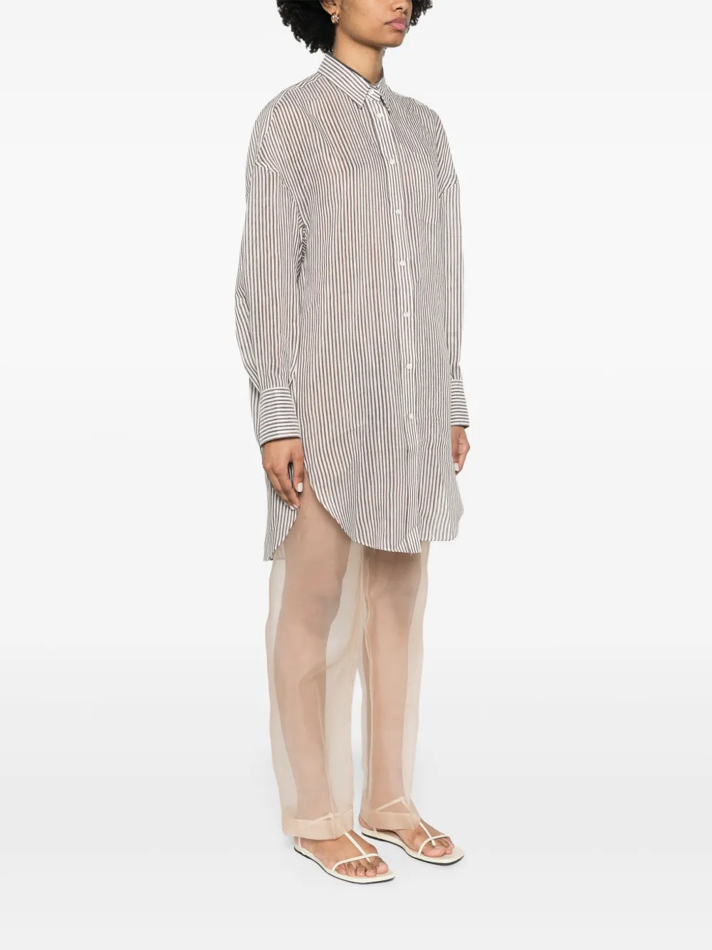 Brunello Cucinelli  striped long shirt