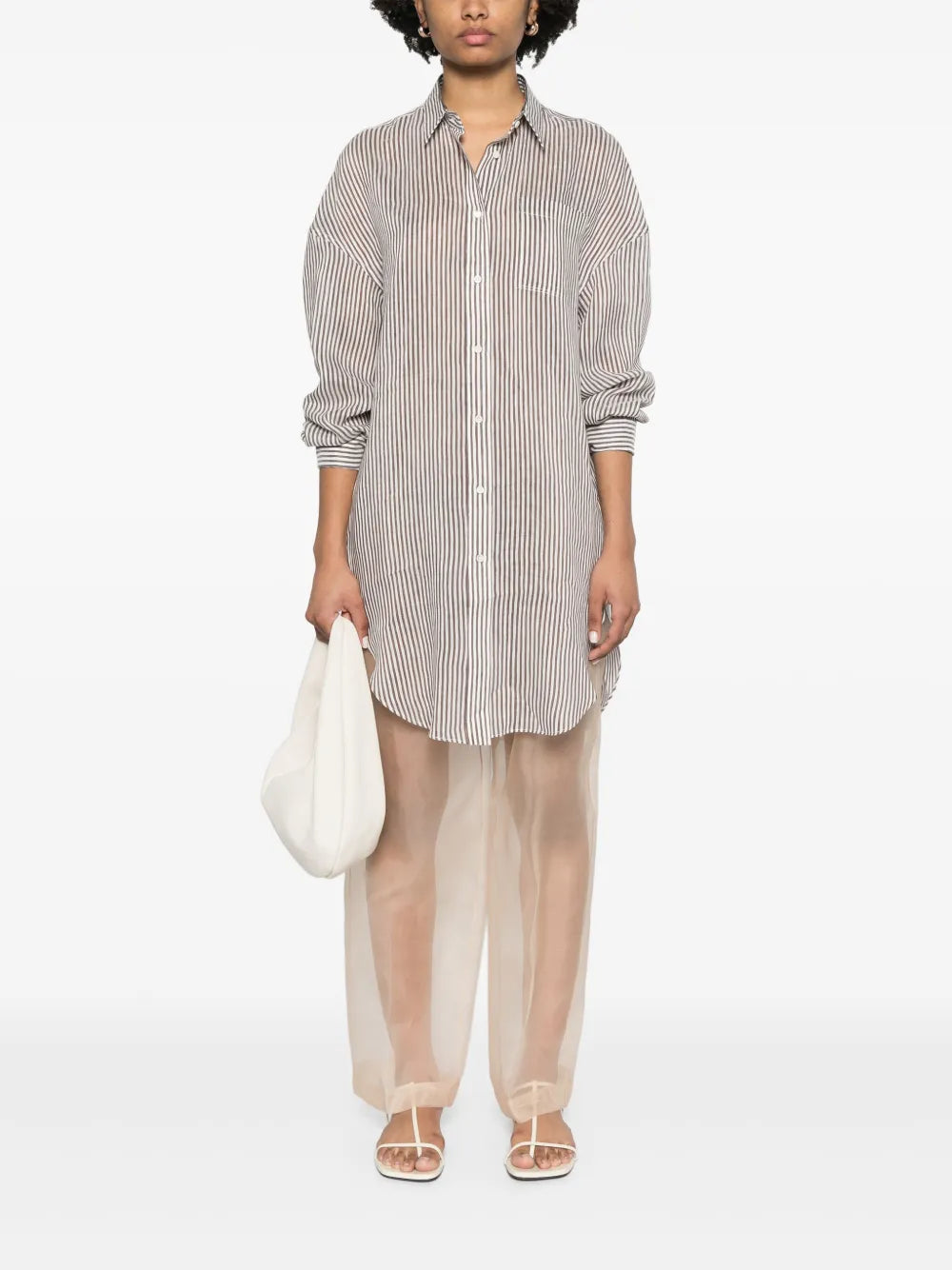 Brunello Cucinelli  striped long shirt
