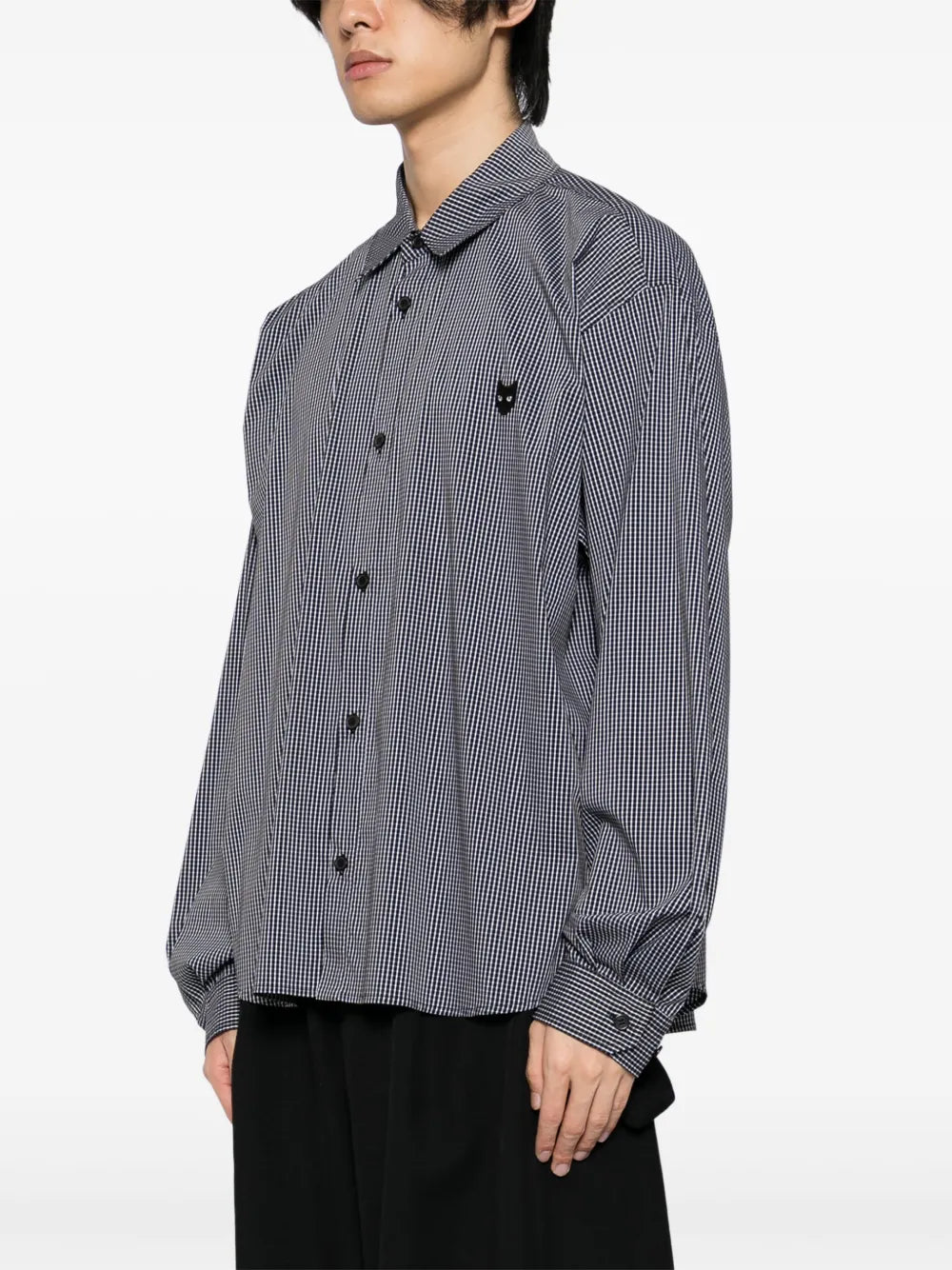 ZZERO BY SONGZIO  curved-cut cropped shirt