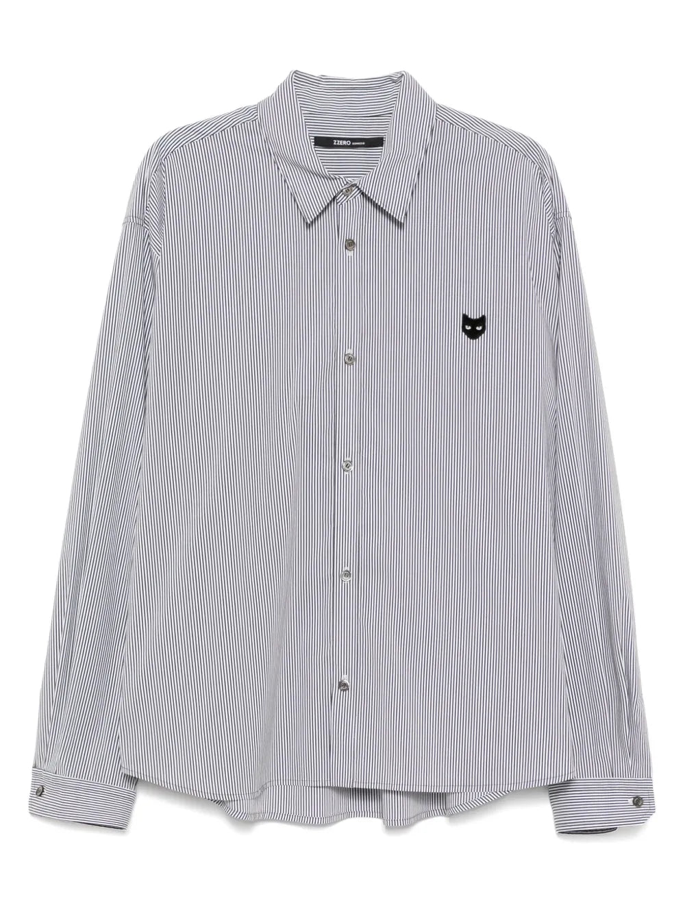 ZZERO BY SONGZIO  curved-cut cropped shirt