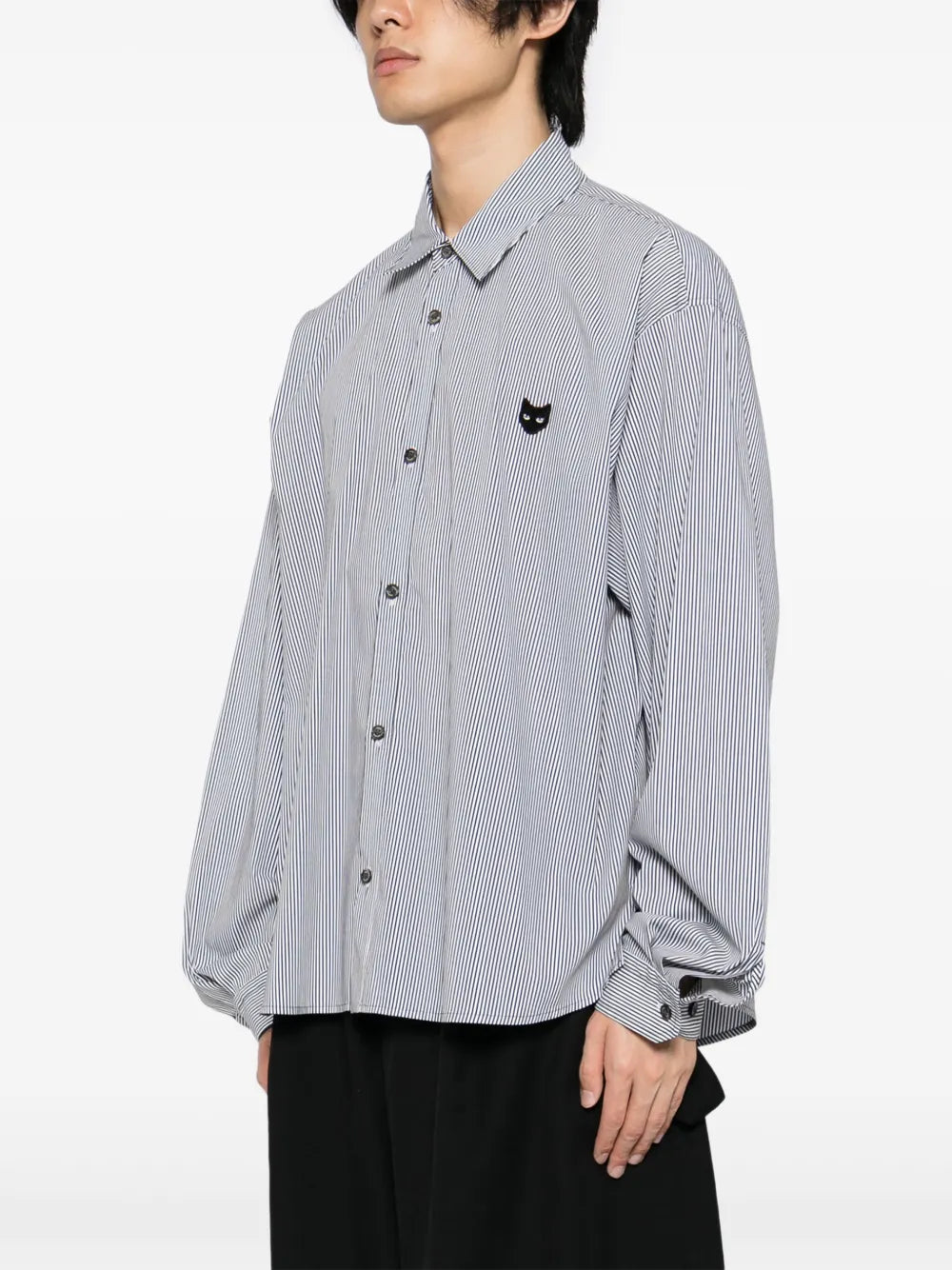 ZZERO BY SONGZIO  curved-cut cropped shirt