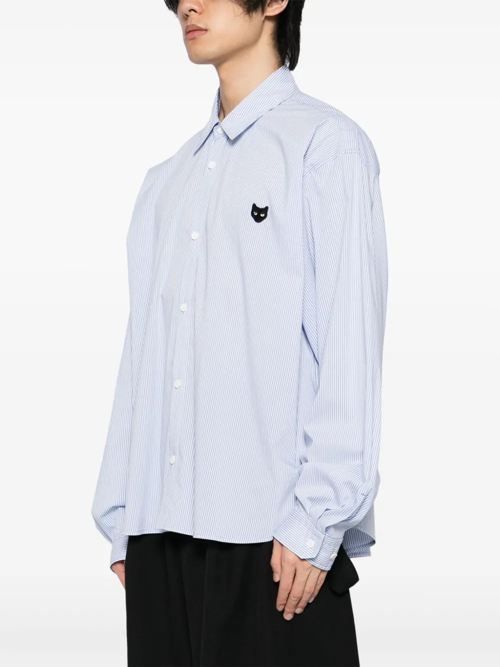 ZZERO BY SONGZIO  curved-cut cropped shirt
