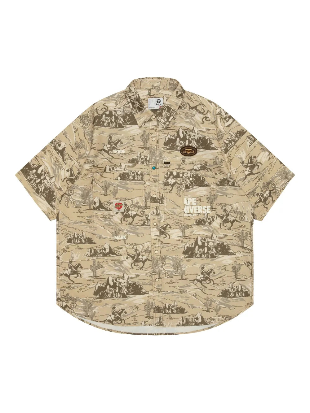 AAPE BY *A BATHING APE®  logo-embroidered shirt