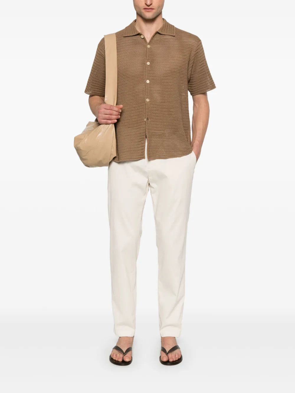 White Sand  belted trousers
