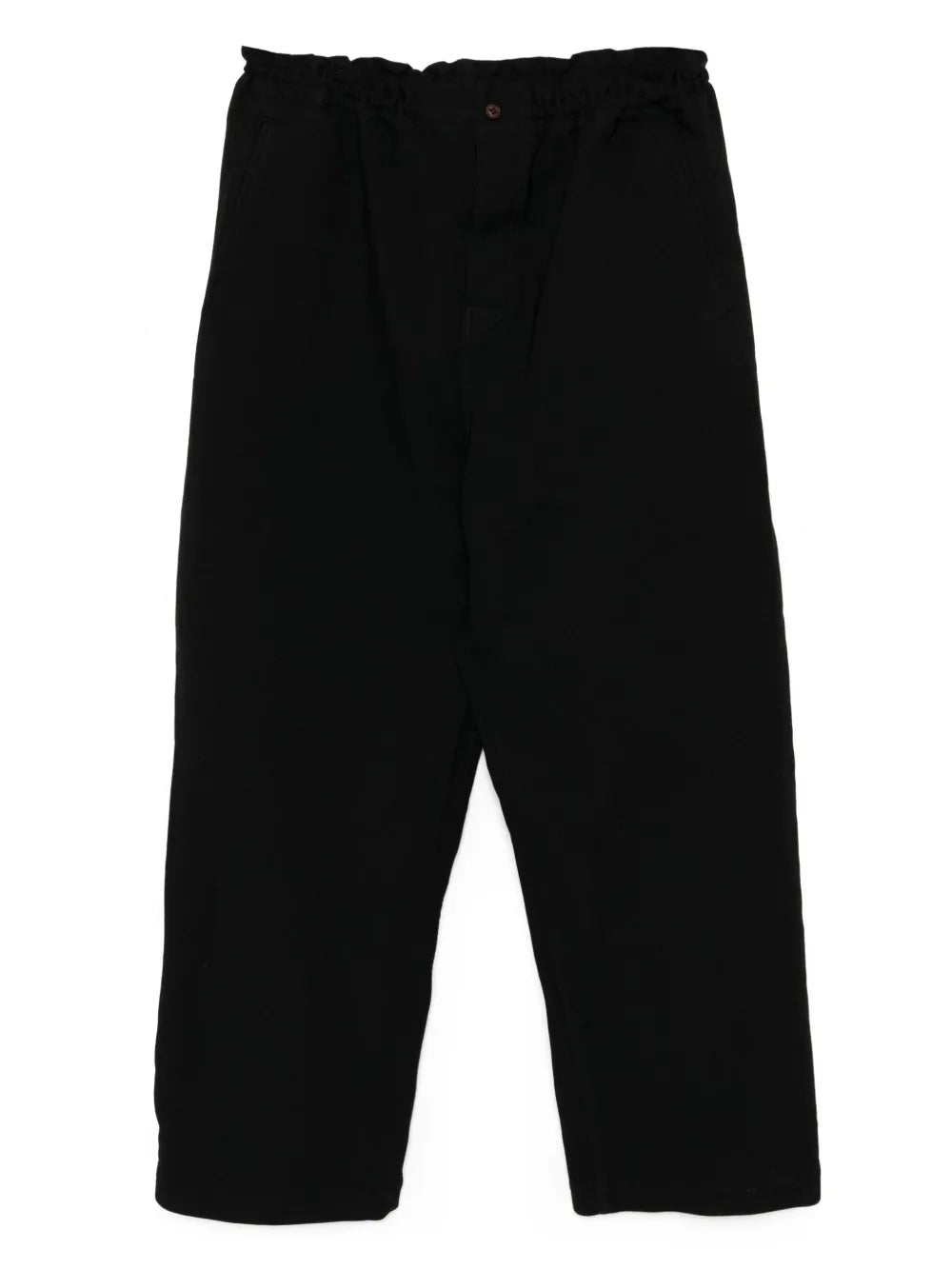 Black Comme Des Garçons  garment treated trousers