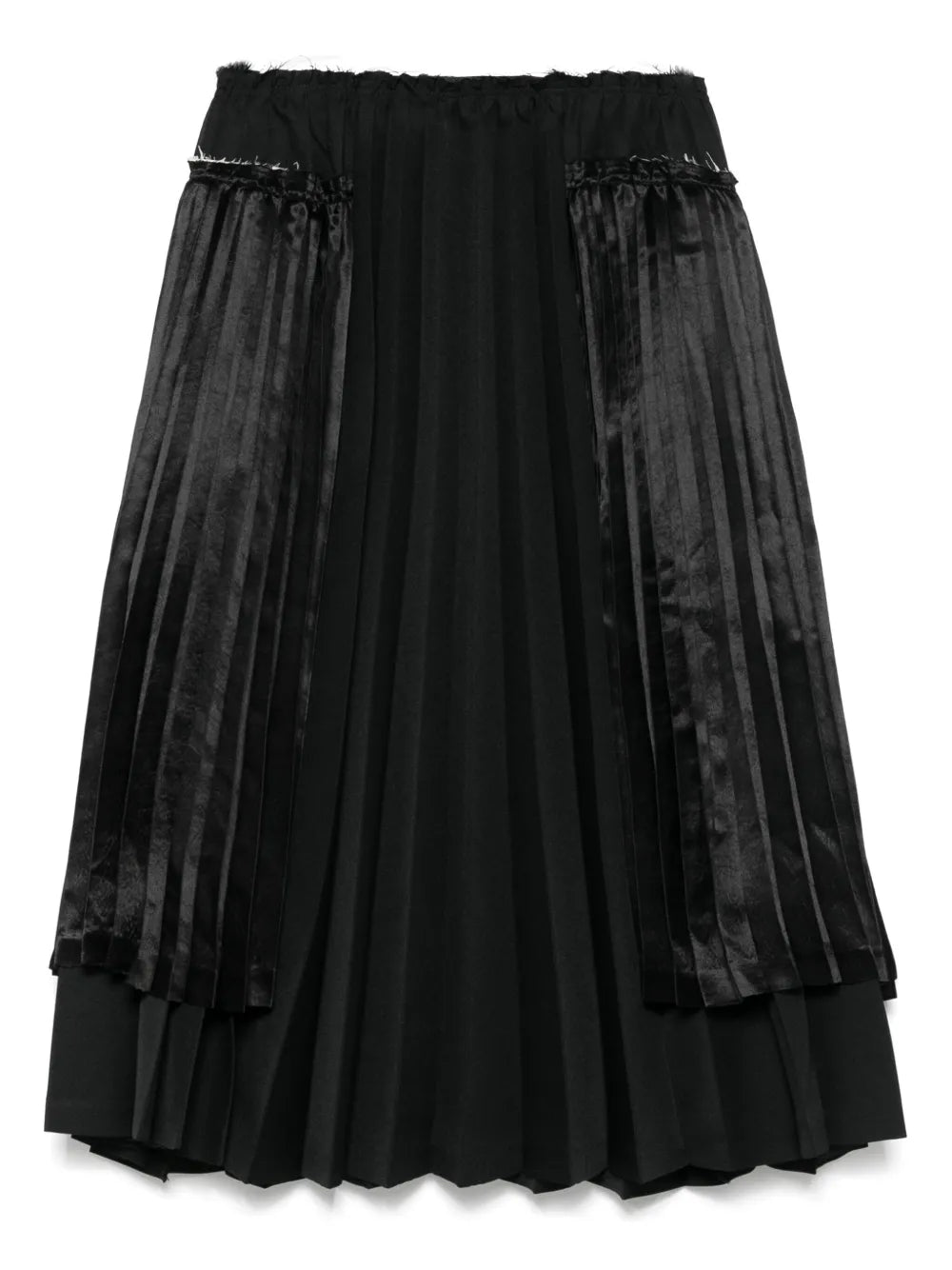 Black Comme Des Garçons  pleated midi skirt
