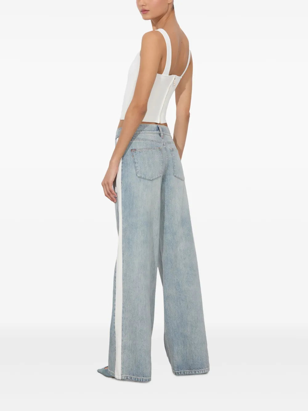 alice + olivia  The Road Trip side-stripe jeans