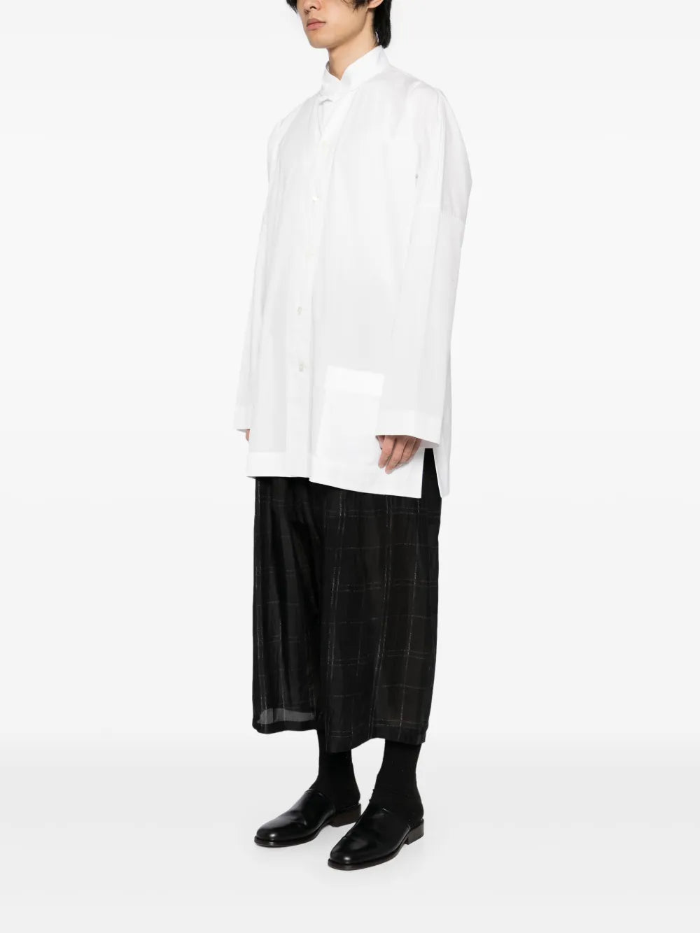Yohji Yamamoto stand-up collar shirt