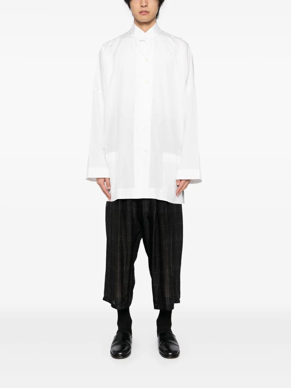 Yohji Yamamoto stand-up collar shirt