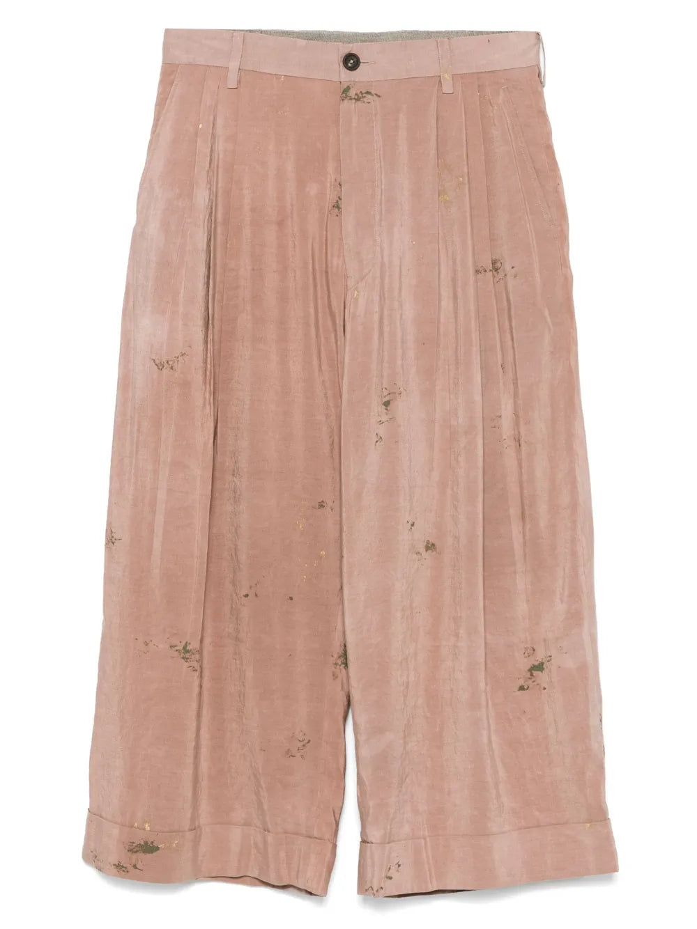 Ziggy Chen painterly-print trousers