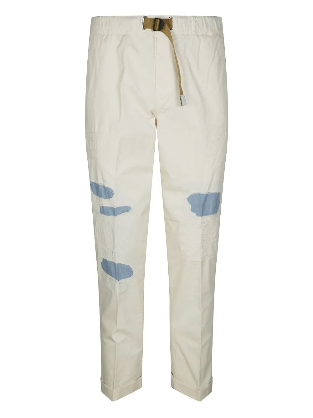 White Sand  ripped-detail trousers